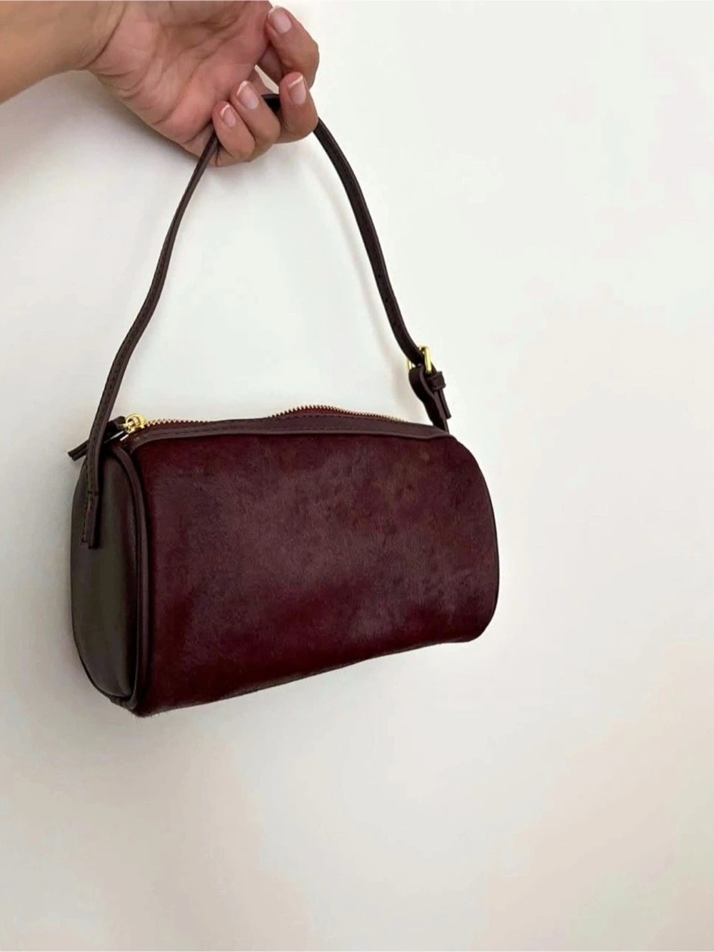 Burgundy horse hair Bag Like New
